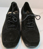 Clarks Bendables Black Heeled Lace-Up Pump