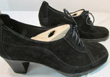 Clarks Bendables Black Heeled Lace-Up Pump