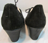 Clarks Bendables Black Heeled Lace-Up Pump