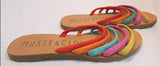 Musse & Cloud Artisian "Jazzy" Suede 5 Strap Slide Sandals