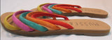 Musse & Cloud Artisian "Jazzy" Suede 5 Strap Slide Sandals