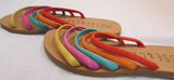 Musse & Cloud Artisian "Jazzy" Suede 5 Strap Slide Sandals
