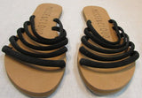 Musse & Cloud Artisian "Jazzy" Suede 5 Strap Slide Sandals