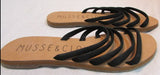Musse & Cloud Artisian "Jazzy" Suede 5 Strap Slide Sandals