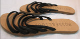 Musse & Cloud Artisian "Jazzy" Suede 5 Strap Slide Sandals