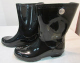 UGG Sienna Shiny Black Rubber Rainboots