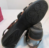 Munro Darian Black Tortoise Shell Stretch Sandal