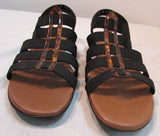 Munro Darian Black Tortoise Shell Stretch Sandal