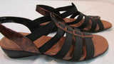 Munro Darian Black Tortoise Shell Stretch Sandal