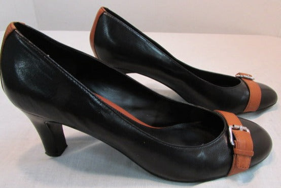 Lauren Ralph Lauren Black Leather Pumps