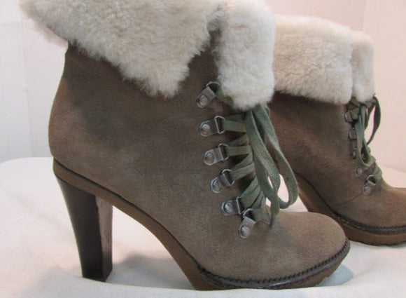 Via Spiga V-Leya Taupe Suede Short Boots