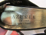 Azuree Cannes Black Slingback Heels