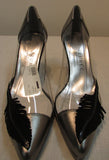 Azuree Cannes Gray Leather Pumps