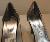 Azuree Cannes Gray Leather Pumps