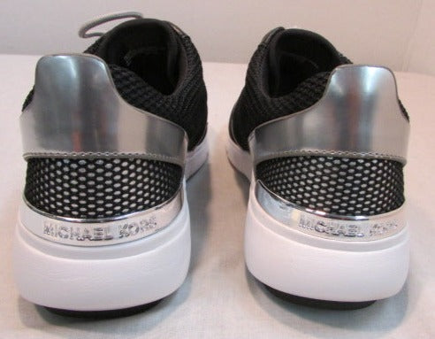Amazon.com | Michael Michael Kors Keaton Stripe Sneaker (Black/Silver, 5) |  Fashion Sneakers