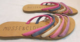 Musse & Cloud Artisian "Jazzy" Suede 5 Strap Slide Sandals