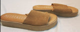 Musse & Cloud Tan Suede Leather Slip-On Wedge