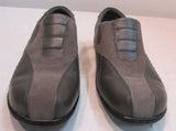 Clarks Bendable Bingo Grey Leather/Suede Slip-Ons