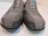 Clarks Bendable Bingo Grey Leather/Suede Slip-Ons