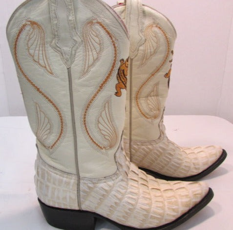 Donaldo Boots with Croc Design & Embroidery