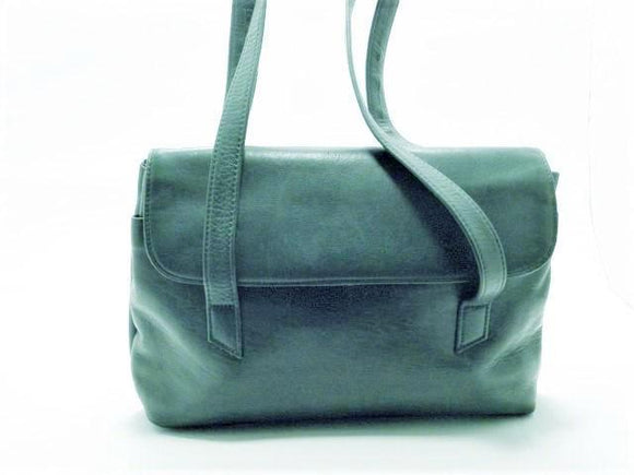 Tignanello Genuine Leather Green Shoulder Satchel