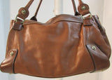 Cromia Made in Italy Brown Leather Shoulder Bag
