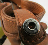 Lamarthe Paris Brown Pebble Leather Shoulder Bag