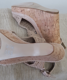 Lulu Townsend Natural Crochet Platform Wedge