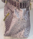 Vecceli Italy Faux Leather Lavender Purse