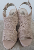 Lulu Townsend Natural Crochet Platform Wedge