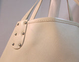 Monsac Original White Leather Shoulder Purse