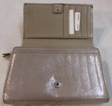 Coach Pleated Gold Leather Wallet