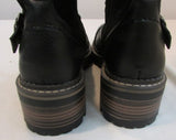 Madden Girl Black Leather Lace Up Boots