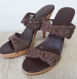 Colin Stuart Brown Crochet Platform Heels