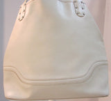 Monsac Original White Leather Shoulder Purse