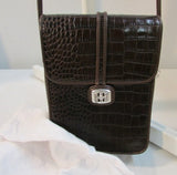 Brighton Brown Leather Flap Crossbody