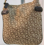 Calvin Klein Brown CK Logo Canvas Crossbody