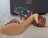 Anne Klein Bali Multi-Color Leather Heeled Sandal