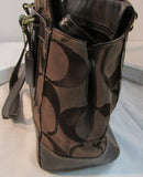 Coach Hampton Canvas and Leather Signature Carry All