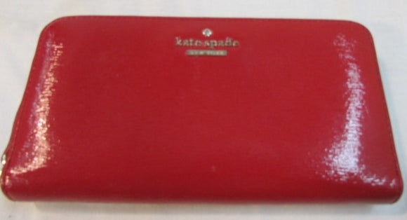 Kate Spade Red Leather Jackson Large Continental Wallet