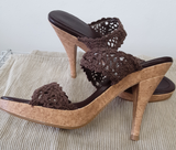 Colin Stuart Brown Crochet Platform Heels