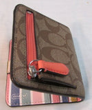 Coach Brown Coated Signature Canvas Billfold