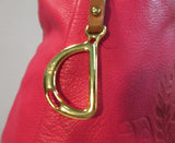 Lauren Ralph Lauren Red Leather LXVII Shoulder Bag