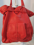 Isaac Mizrahi Live! Red Leather Tote