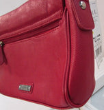 EllE Red Vinyl Crossbody Purse
