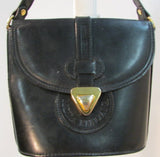 Vintage Moda Italiana All Black Leather Purse