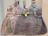 Vecceli Italy Faux Leather Lavender Purse