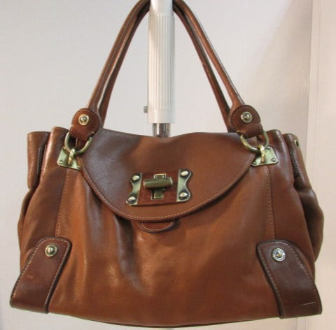 Cromia Made in Italy Brown Leather Shoulder Bag