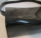 Furla Vintage Gloss Purse Black Leather Made in Italy