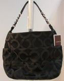Coach Black Signature Canvas Tribeca Handbag
